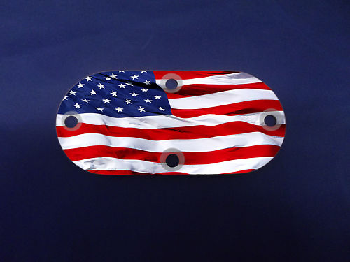 Custom Oval Inspection Cover - U.S. Flag